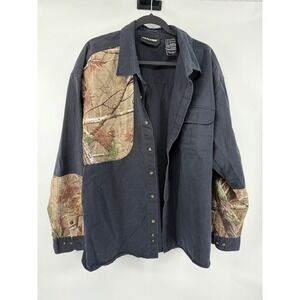 Realtree Camo Patchwork Long Sleeve Button Up Shirt Men's 3XL Big Tall Hunting